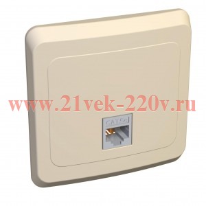 Розетка компьютерная 1-ая кат.5е (RJ45) SE Этюд Крем