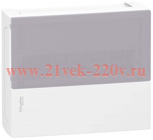 Бокс навесной Schneider Electric Mini Pragma 12 модулей с дымчатой дверью с клемниками N+PE