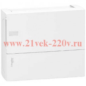 Бокс навесной Schneider Electric Mini Pragma 12 модулей с белой дверью с клемниками N+PE