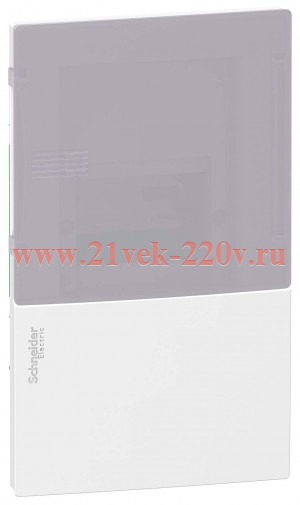 Бокс встраиваемый Schneider Electric Mini Pragma 4 модуля с дымчатой дверью 2 шины N и PE