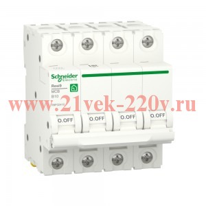 Автоматический выключатель Schneider Electric RESI9 4П 20А В 6кА 230В 4м (автомат)