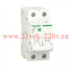 Автоматический выключатель Schneider Electric RESI9 2П 32А С 6кА 230В 2м (автомат)