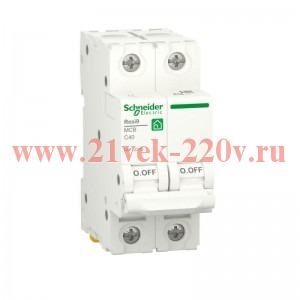 Автоматический выключатель Schneider Electric RESI9 2П 40А С 6кА 230В 2м (автомат)