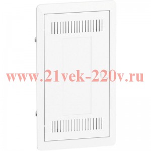 Щит встраиваемый мультимедийный Schneider Electric Resi9 KV 3 ряда с металлической дверью белый