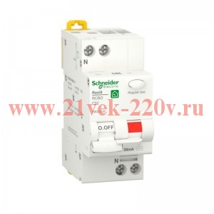 Дифференциальный автомат Schneider Electric RESI9 1П+Н 32А 30мА C тип AC 6кА 2 модуль