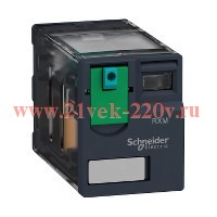 Миниатюрное реле Schneider Electric Zelio Relay RXM 4 контакта 24В DC 6A