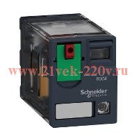 Миниатюрное реле Schneider Electric Zelio Relay RXM 4 контакта, светодиод 230В AC 6A