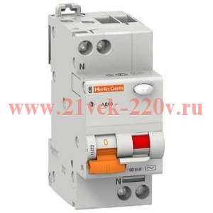 Дифференциальный автомат Schneider Electric АД63 1п+н 16А 30мА 4,5кА С