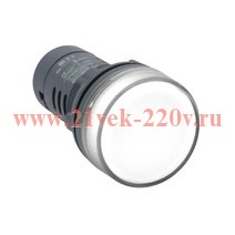 Лампа сигнальная монобл. SB7 22мм LED 230В AC бел. SE SB7EV07MP