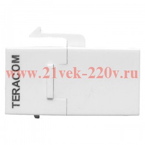 Адаптер проходной TERACOM кат.5E неэкранированный RJ45-RJ45 тип Keystone бел. EKF TRC-INLC-KSTN-5EUT