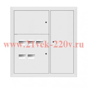 Щит этажный 5кв. RAL9003 3 окна в ряд по гориз. (1000х950х160) Basic EKF mb28-v-5-r9003-1