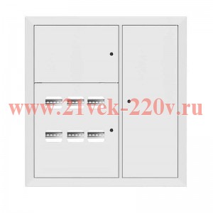 Щит этажный 6кв. RAL9003 3 окна в ряд по гориз. (1000х950х150) Basic EKF mb28-v-6-r9003-1