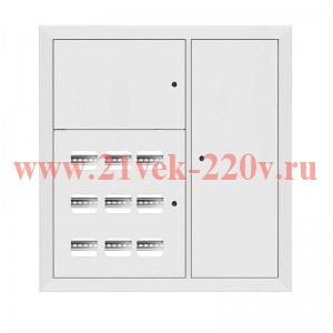 Щит этажный 9кв. RAL9003 3 окна в ряд по гориз. (1000х950х150) PROxima EKF mb29-v-9-ral9003-1