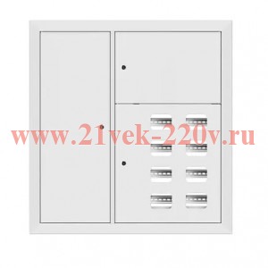 Щит этажный 8кв. RAL9003 со слабот. отсеком слева (1000х950х160) PROxima EKF mb29-v-8z-ral9003