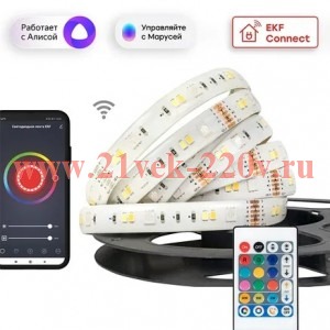 Лента светодиодная умная Connect RGBW (уп.5м) EKF slswf-5-rgbw