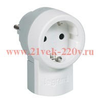 Вилка Legrand с заземлением 16А с розеткой