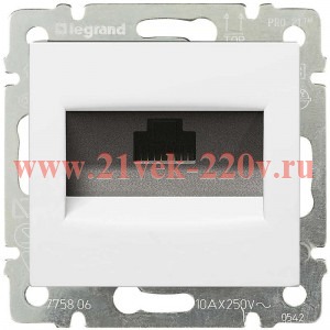 Розетка компьютерная Legrand Valena RJ45 кат. 5e UTP белая