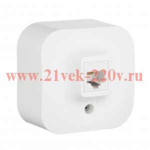 Розетка телефонная Legrand Quteo RJ11 белая [уп 20шт]