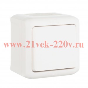 Переключатель IP44 Legrand Quteo белый