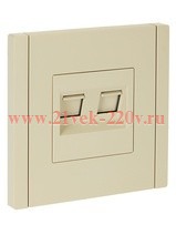 Розетка компьютерная 2-ая RJ45 кат.5E FORTE&PIANO FP433 ваниль IEK