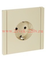 Розетка с заземлением FORTE&PIANO FP414 16А автозажим ваниль IEK