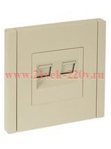 Розетка двойная RJ11+RJ45 кат.5E FORTE&PIANO FP435 ваниль IEK