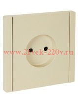 Розетка без заземления FORTE&PIANO FP417 10А шторки ваниль IEK