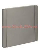 Выключатель одноклавишный с индикацией FORTE&PIANO 10А FP502 сталь IEK