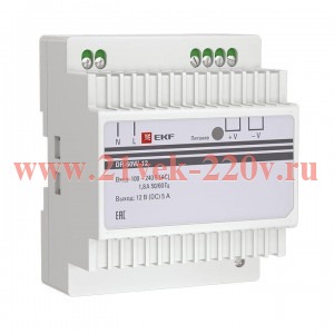 Блок питания 12В DR-60W-12 PROxima EKF dr-60w-12