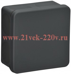 Коробка распаячная ОП КМ42435 80х80х40мм IP67 8 вводов черн. IEK UKO21-080-080-040-K02-66