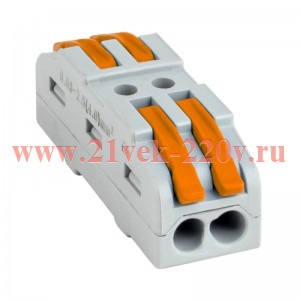 Клемма СМК 222-422 проходная 2 полюса 0.08-4кв.мм (уп.25шт) PROxima EKF plc-smk-422