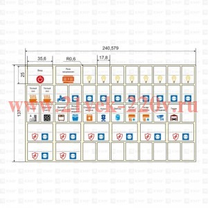 Наклейка модульная средний комплект с инд. ШК 137х240 PROxima EKF mn-1-2-х