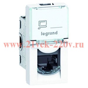 Розетка RJ45 Legrand Mosaic кат.6 UTP 1М