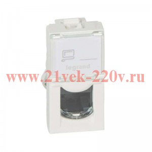 Розетка RJ45 Legrand Mosaic кат.5е FTP 1М