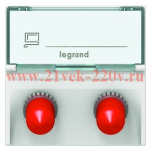 Розетка волоконно-оптическая Legrand Mosaic с адаптером 2ST, 2 модуля