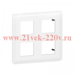 Рамка Legrand Mosaic 2х2х2 модуля белая