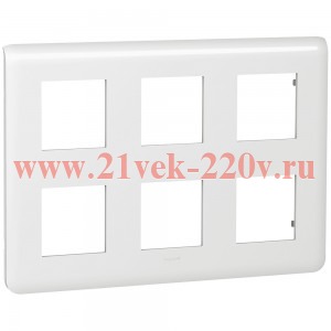 Рамка Legrand Mosaic 2х3х2 модуля белая