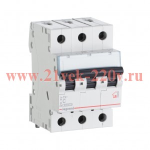 Автоматический выключатель Legrand TX3 C16A 3П 6kA