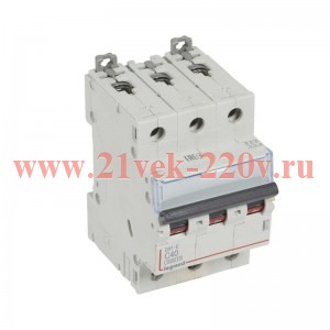 Автоматический выключатель Legrand DX3-E C40 3П 6000/6kA