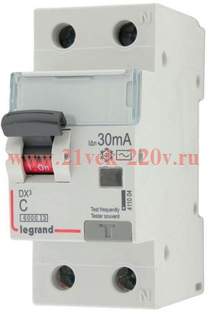 Дифавтомат Legrand DX3 АВДТ 1П+Н C25А 30MA тип AC