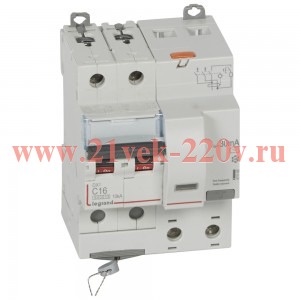 Дифавтомат Legrand DX3 АВДТ 2П C16А 30MA тип AC 4 модуля