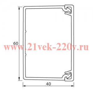 Мини кабель-канал 60x40мм Legrand METRA (кабельный короб)