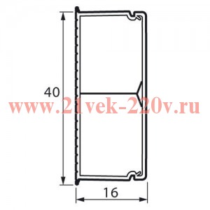 Мини кабель-канал 40x16 с перегородкой Legrand METRA (кабельный короб)