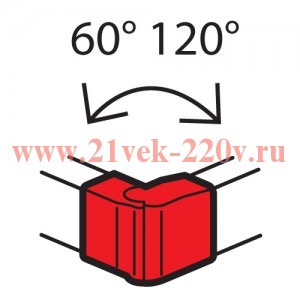 Внешний угол 85x50мм изменяемый 60°-120° Legrand METRA