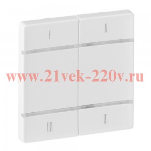 Valena LIFE MyHome Play Zigbee. Лицевая панель для 4-сценарного радиоуправляющего устройства.Белая