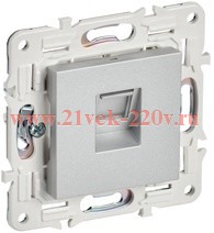 Розетка компьютерная RJ45 кат.5E SKANDY SK-K01S серебряный IEK