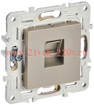 Розетка компьютерная RJ45 кат.5E SKANDY SK-K01Sh шампань IEK