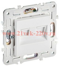 Розетка компьютерная 2-ая RJ45 кат.5E SKANDY SK-K03W арктический белый IEK