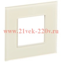 Рамка 1-м SKANDY SK-F21B стекло беж. IEK SK-M12-G-K10