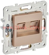 Розетка компьютерная 2-ая RJ45 кат.6 SKANDY SK-K04Sa песочный IEK